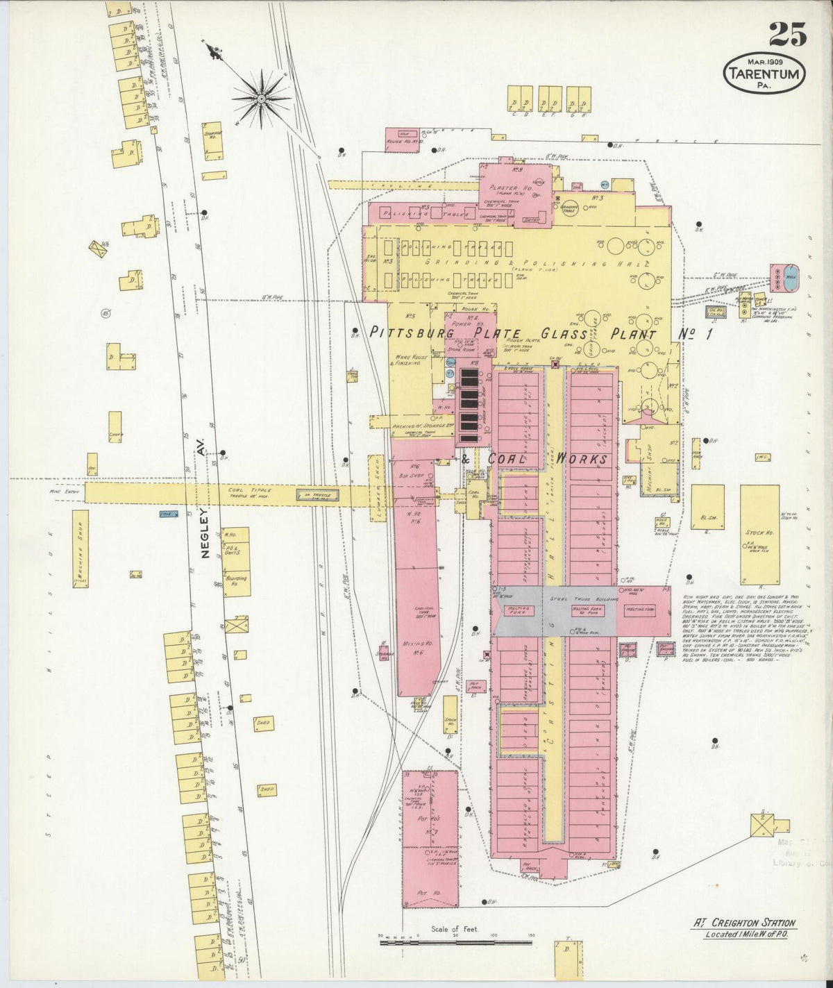 Sanborn Fire Insurance Map from Tarentum, Allegheny County, Pennsylvania (1909), Sheet #0025 - Historic Sanborn Fire Insurance Map Print, vintage old map wall art, antique decor, genealogy gift, Pennsylvania Pennsylvania map