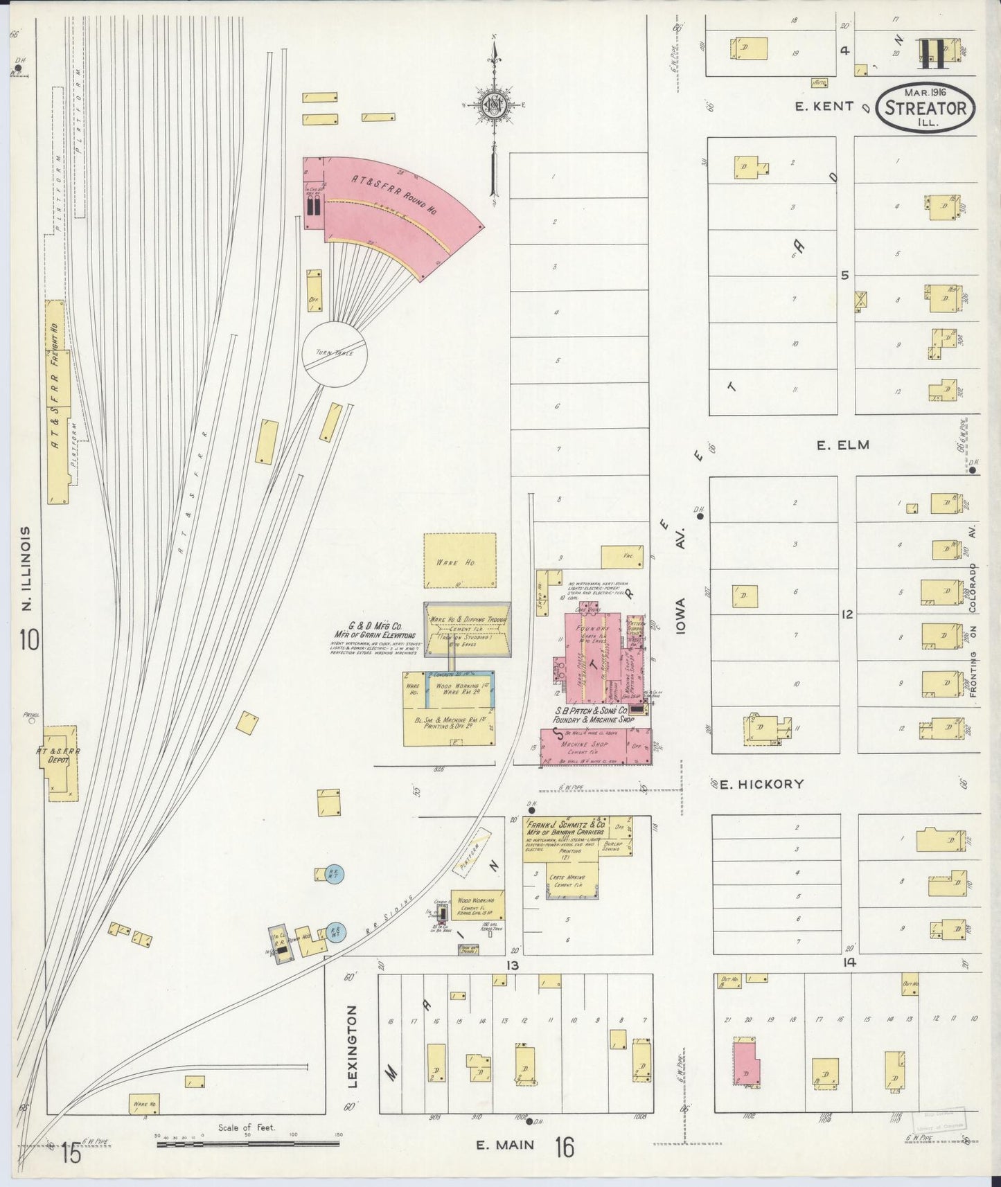 Sanborn Fire Insurance Map from Streator, La Salle County, Illinois (1916), Sheet #0011 - Complete Map Set gallery image, historic Sanborn map, vintage wall art, Illinois Illinois