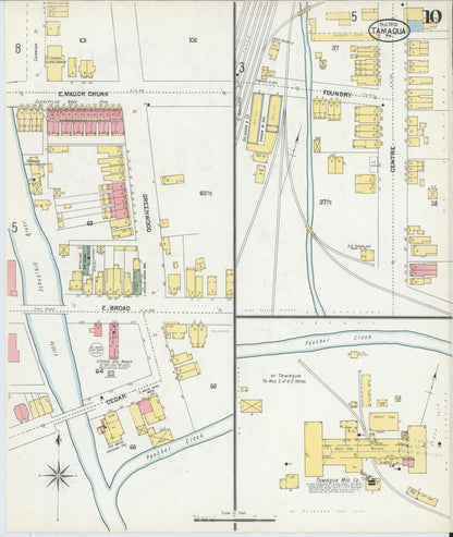 Sanborn Fire Insurance Map from Tamaqua, Schuylkill County, Pennsylvania (1902), Sheet #0010 - Complete Map Set gallery image, historic Sanborn map, vintage wall art, Pennsylvania Pennsylvania