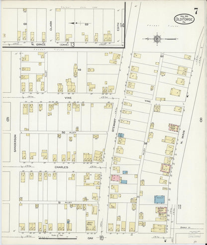 Sanborn Fire Insurance Map from Old Forge, Lackawanna County, Pennsylvania (1914), Sheet #0007 - Complete Map Set gallery image, historic Sanborn map, vintage wall art, Pennsylvania Pennsylvania