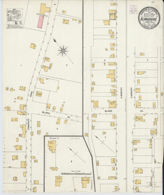 Sanborn Fire Insurance Map from Blandburg, Cambria County, Pennsylvania. (1903) – Historic Sanborn Fire Insurance Map Print