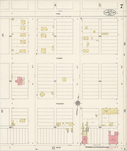 Sanborn Fire Insurance Map from Hamilton, Ravalli County, Montana (1914), Sheet #0007 - Complete Map Set gallery image, historic Sanborn map, vintage wall art, Montana Montana