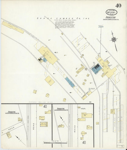 Sanborn Fire Insurance Map from Miami, Dade County, Florida (1914), Sheet #0040 - Complete Map Set gallery image, historic Sanborn map, vintage wall art, Florida Florida