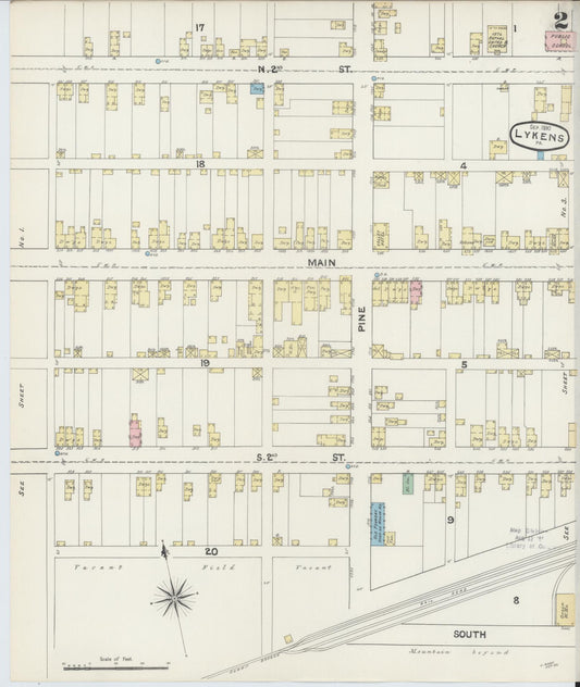 Sanborn Fire Insurance Map from Lykens, Dauphin County, Pennsylvania (1890), Sheet #0002 - Historic Sanborn Fire Insurance Map Print, vintage old map wall art, antique decor, genealogy gift, Pennsylvania Pennsylvania map