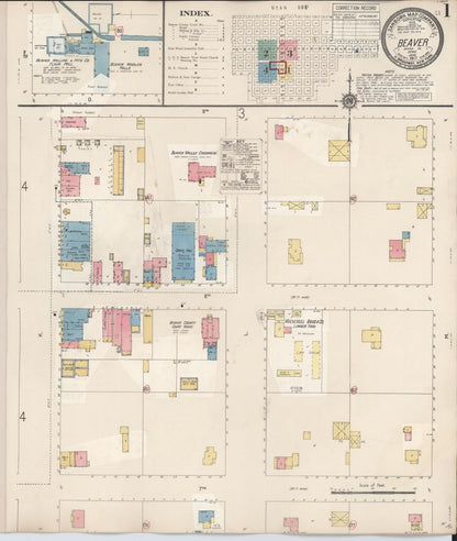 Sanborn Fire Insurance Map from Beaver, Beaver County, Utah (1931), Sheet #0001 - Complete Map Set gallery image, historic Sanborn map, vintage wall art, Utah Utah