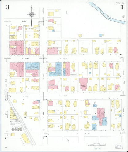 Sanborn Fire Insurance Map from Arcanum, Darke County, Ohio (1951), Sheet #0003 - Historic Sanborn Fire Insurance Map Print, vintage old map wall art, antique decor, genealogy gift, Ohio Ohio map