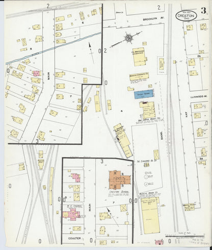 Sanborn Fire Insurance Map from Creston, Wayne County, Ohio (1921), Sheet #0003 - Historic Sanborn Fire Insurance Map Print, vintage old map wall art, antique decor, genealogy gift, Ohio Ohio map