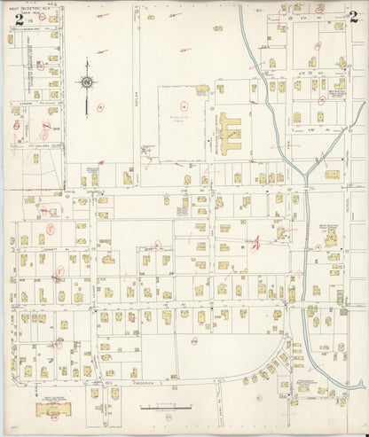 Sanborn Fire Insurance Map from West Blocton, Bibb County, Alabama (1938), Sheet #0002 - Complete Map Set gallery image, historic Sanborn map, vintage wall art, Alabama Alabama