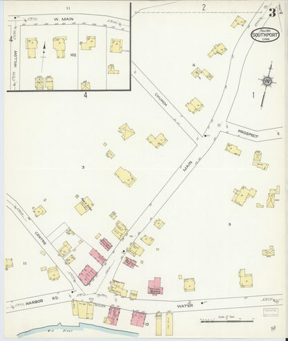 Sanborn Fire Insurance Map from Southport, Fairfield County, Connecticut (1913), Sheet #0003 - Complete Map Set gallery image, historic Sanborn map, vintage wall art, Connecticut Connecticut