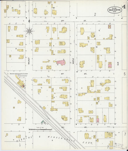 Sanborn Fire Insurance Map from Sauk Centre, Stearns County, Minnesota (1903), Sheet #0004 - Complete Map Set gallery image, historic Sanborn map, vintage wall art, Minnesota Minnesota