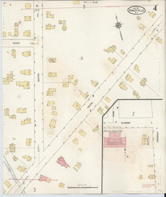 Sanborn Fire Insurance Map from Forestville, Chautauqua County, New York (1941), Sheet #0004 - Historic Sanborn Fire Insurance Map Print, vintage old map wall art, antique decor, genealogy gift, New York New York map