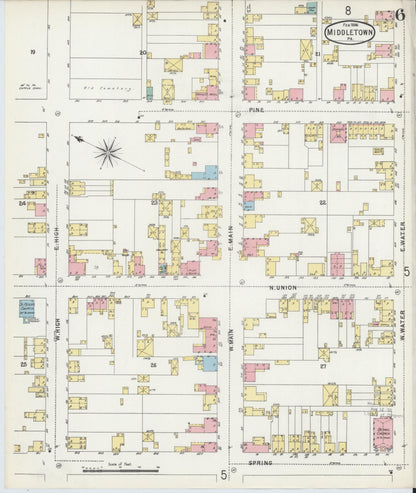 Sanborn Fire Insurance Map from Middletown, Dauphin County, Pennsylvania (1896), Sheet #0006 - Complete Map Set gallery image, historic Sanborn map, vintage wall art, Pennsylvania Pennsylvania
