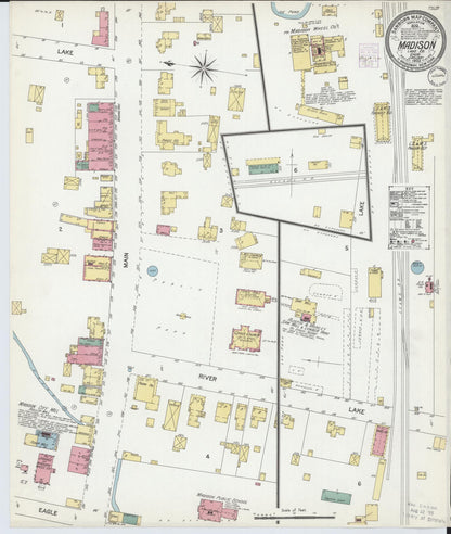 Sanborn Fire Insurance Map from Madison, Lake County, Ohio (1902), Sheet #0001 - Historic Sanborn Fire Insurance Map Print, vintage old map wall art, antique decor, genealogy gift, Ohio Ohio map