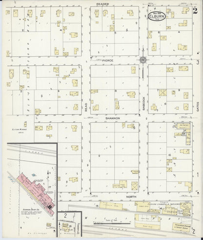 Sanborn Fire Insurance Map from Elburn, Kane County, Illinois (1914), Sheet #0002 - Historic Sanborn Fire Insurance Map Print, vintage old map wall art, antique decor, genealogy gift, Illinois Illinois map
