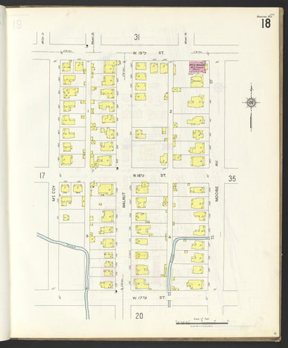 Sanborn Fire Insurance Map from Anniston, Calhoun County, Alabama (1925), Sheet #0018 - Complete Map Set gallery image, historic Sanborn map, vintage wall art, Alabama Alabama