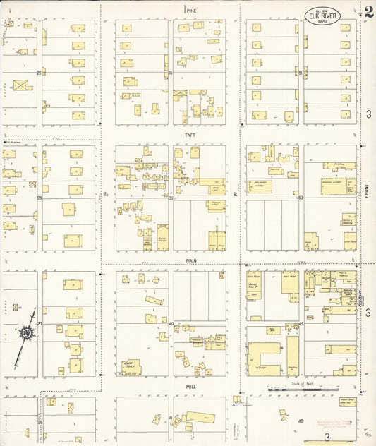 Sanborn Fire Insurance Map from Elk River, Clearwater County, Idaho (1914), Sheet #0002 - Historic Sanborn Fire Insurance Map Print, vintage old map wall art, antique decor, genealogy gift, Idaho Idaho map