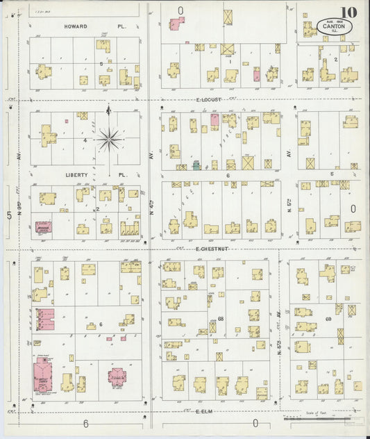 Sanborn Fire Insurance Map from Canton, Fulton County, Illinois (1902), Sheet #0010 - Historic Sanborn Fire Insurance Map Print, vintage old map wall art, antique decor, genealogy gift, Illinois Illinois map