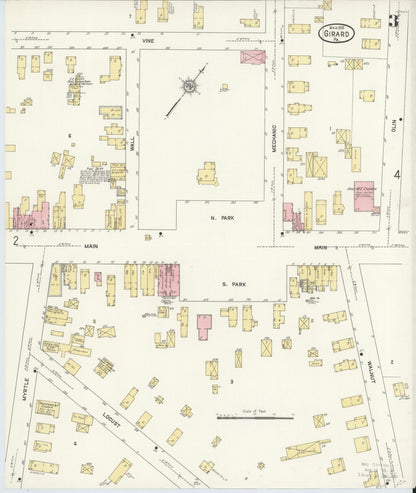 Sanborn Fire Insurance Map from Girard, Erie County, Pennsylvania (1912), Sheet #0003 - Complete Map Set gallery image, historic Sanborn map, vintage wall art, Pennsylvania Pennsylvania