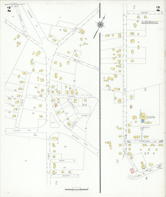 Sanborn Fire Insurance Map from North Smithfield, Providence County, Rhode Island (1940), Sheet #0002 - Historic Sanborn Fire Insurance Map Print, vintage old map wall art, antique decor, genealogy gift, Rhode Island Rhode Island map