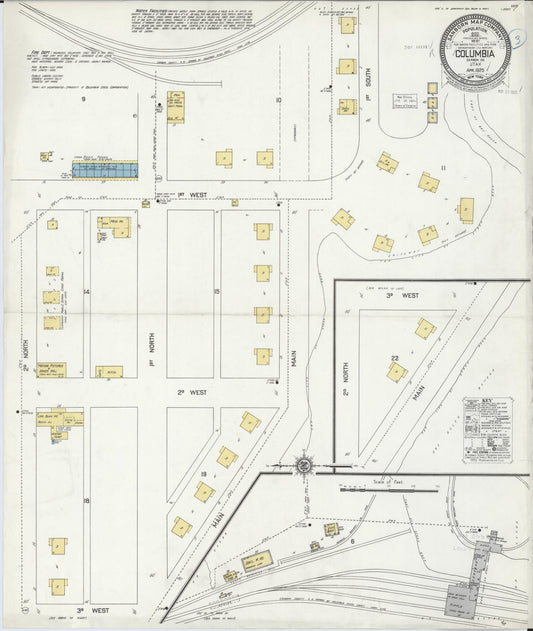 Sanborn Fire Insurance Map from Columbia, Carbon County, Utah (1925), Sheet #0001 - Historic Sanborn Fire Insurance Map Print, vintage old map wall art, antique decor, genealogy gift, Utah Utah map