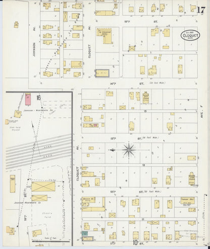 Sanborn Fire Insurance Map from Cloquet, Carlton County, Minnesota (1905), Sheet #0017 - Complete Map Set gallery image, historic Sanborn map, vintage wall art, Minnesota Minnesota