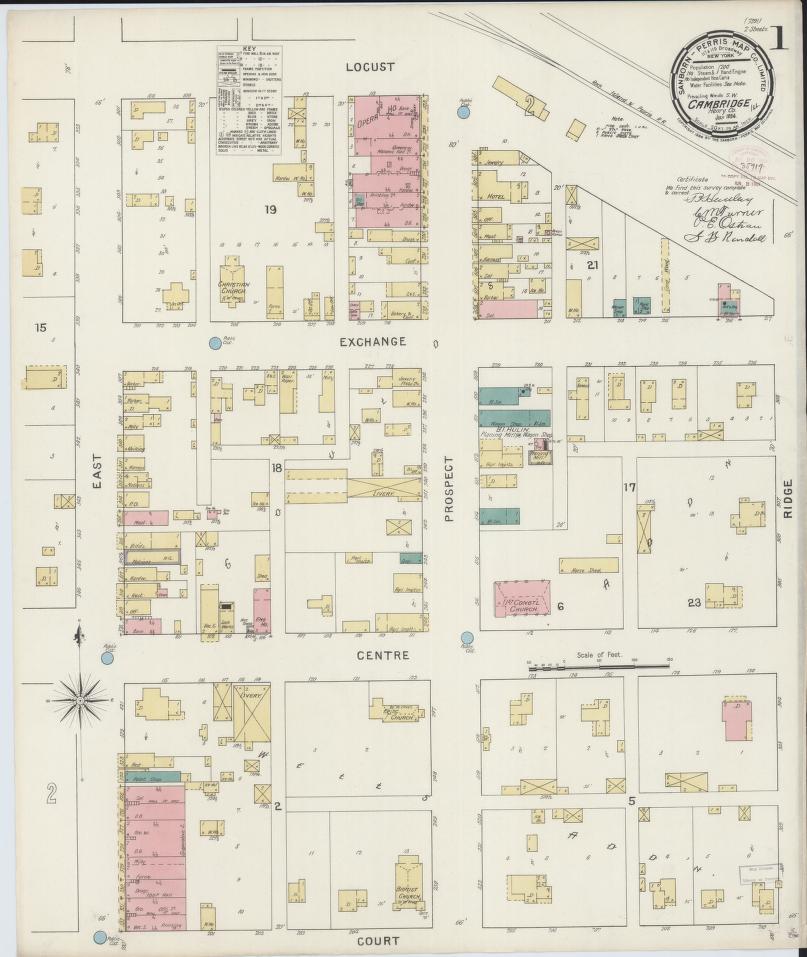 Sanborn Fire Insurance Map from Cambridge, Henry County, Illinois. (1894) – Map View