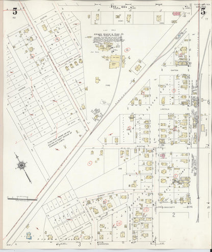 Sanborn Fire Insurance Map from Cleveland, Liberty County, Texas (1939), Sheet #0005 - Historic Sanborn Fire Insurance Map Print, vintage old map wall art, antique decor, genealogy gift, Texas Texas map