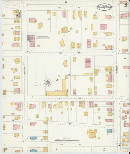Sanborn Fire Insurance Map from Quakertown, Bucks County, Pennsylvania (1904), Sheet #0003 - Complete Map Set gallery image, historic Sanborn map, vintage wall art, Pennsylvania Pennsylvania