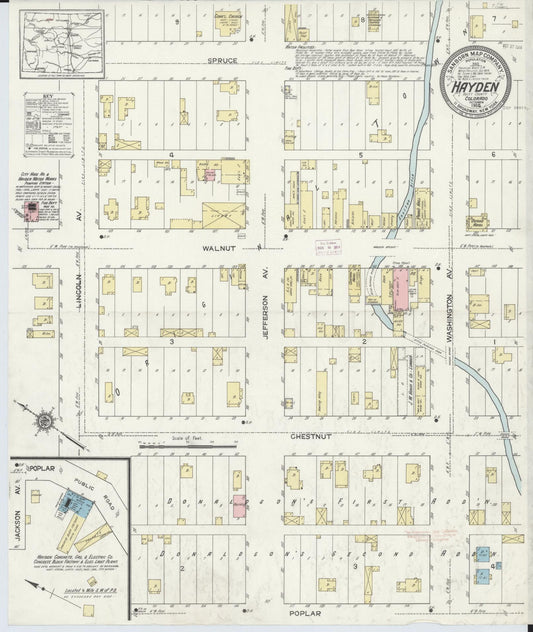 Sanborn Fire Insurance Map from Hayden, Routt County, Colorado. (1914) – Historic Sanborn Fire Insurance Map Print