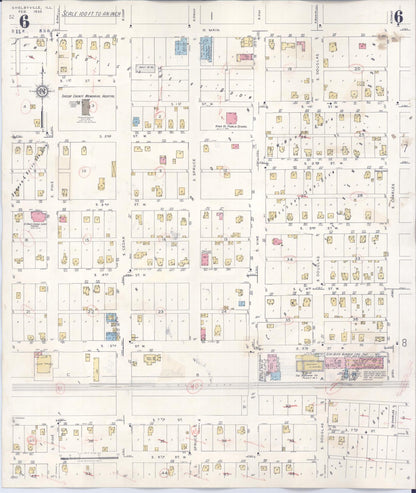 Sanborn Fire Insurance Map from Shelbyville, Shelby County, Illinois (1941), Sheet #0006 - Complete Map Set gallery image, historic Sanborn map, vintage wall art, Illinois Illinois
