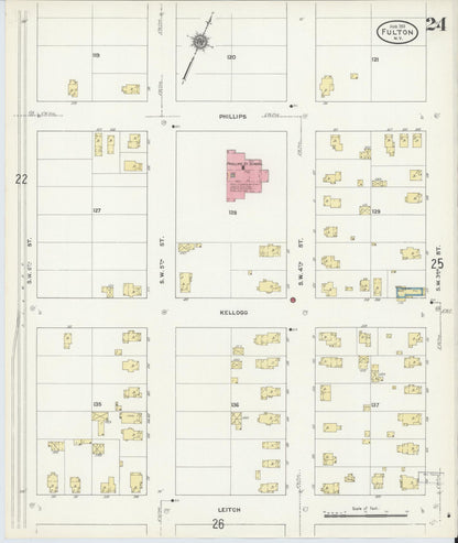 Sanborn Fire Insurance Map from Fulton, Oswego County, New York (1911), Sheet #0024 - Complete Map Set gallery image, historic Sanborn map, vintage wall art, New York New York