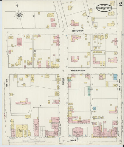 Sanborn Fire Insurance Map from Georgetown, Scott County, Kentucky (1890), Sheet #0002 - Complete Map Set gallery image, historic Sanborn map, vintage wall art, Kentucky Kentucky