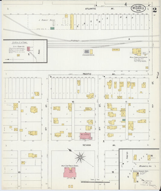 Sanborn Fire Insurance Map from Morris, Stevens County, Minnesota (1902), Sheet #0002 - Historic Sanborn Fire Insurance Map Print, vintage old map wall art, antique decor, genealogy gift, Minnesota Minnesota map