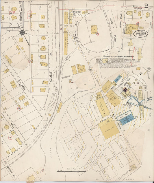Sanborn Fire Insurance Map from Preston, King County, Washington (1930), Sheet #0002 - Historic Sanborn Fire Insurance Map Print, vintage old map wall art, antique decor, genealogy gift, Washington Washington map