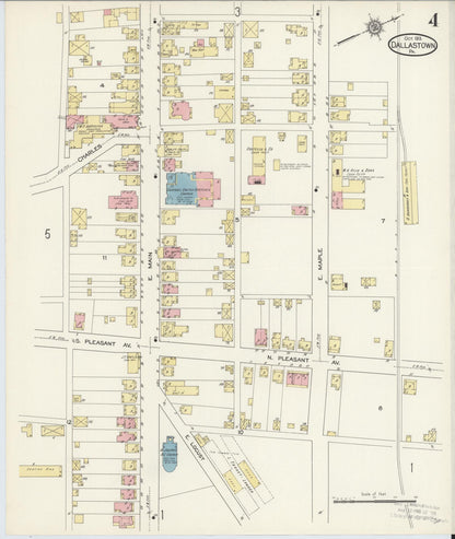 Sanborn Fire Insurance Map from Dallastown, York County, Pennsylvania (1913), Sheet #0004 - Complete Map Set gallery image, historic Sanborn map, vintage wall art, Pennsylvania Pennsylvania