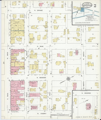 Sanborn Fire Insurance Map from Morrison, Whiteside County, Illinois (1912), Sheet #0002 - Complete Map Set gallery image, historic Sanborn map, vintage wall art, Illinois Illinois