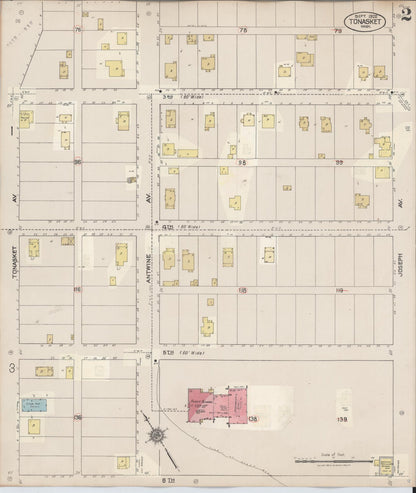 Sanborn Fire Insurance Map from Tonasket, Okanogan County, Washington (1945), Sheet #0002 - Complete Map Set gallery image, historic Sanborn map, vintage wall art, Washington Washington