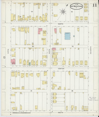 Sanborn Fire Insurance Map from Mauch Chunk, Carbon County, Pennsylvania (1896), Sheet #0011 - Complete Map Set gallery image, historic Sanborn map, vintage wall art, Pennsylvania Pennsylvania
