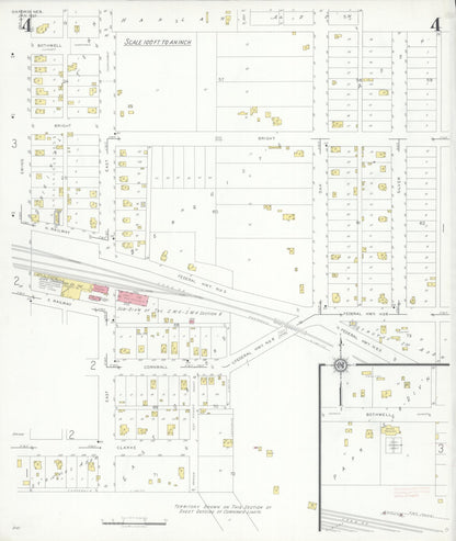 Sanborn Fire Insurance Map from Oxford, Harlan And Furnas County, Nebraska (1937), Sheet #0004 - Complete Map Set gallery image, historic Sanborn map, vintage wall art, Nebraska Nebraska