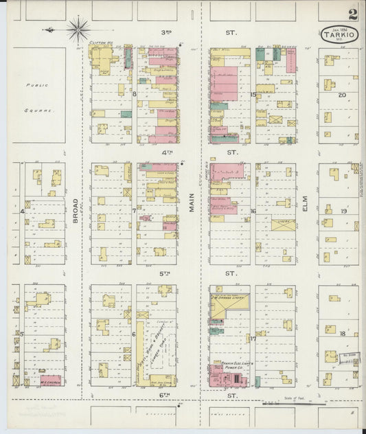 Sanborn Fire Insurance Map from Tarkio, Atchison County, Missouri (1894), Sheet #0002 - Historic Sanborn Fire Insurance Map Print, vintage old map wall art, antique decor, genealogy gift, Missouri Missouri map