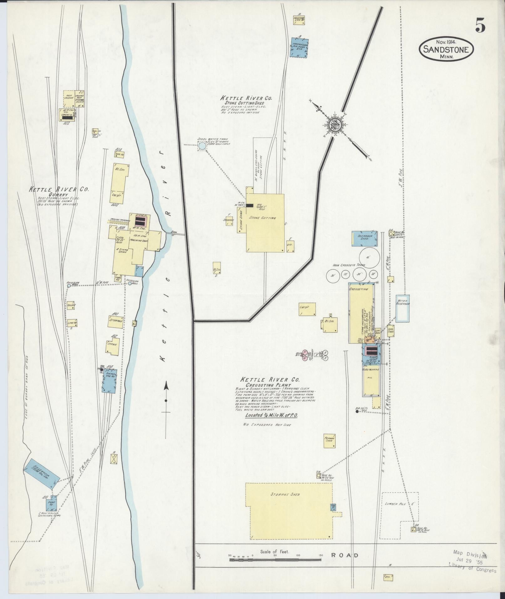 Sanborn Fire Insurance Map from Sandstone, Pine County, Minnesota (1914), Sheet #0005 - Complete Map Set gallery image, historic Sanborn map, vintage wall art, Minnesota Minnesota