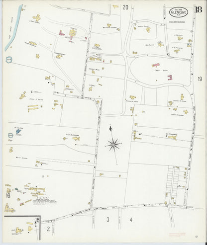 Sanborn Fire Insurance Map from Glen Cove, Nassau County, New York (1908), Sheet #0018 - Complete Map Set gallery image, historic Sanborn map, vintage wall art, New York New York