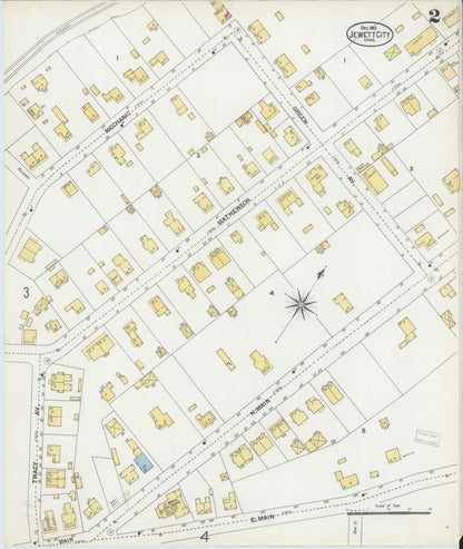 Sanborn Fire Insurance Map from Jewett City, New London County, Connecticut (1901), Sheet #0002 - Complete Map Set gallery image, historic Sanborn map, vintage wall art, Connecticut Connecticut