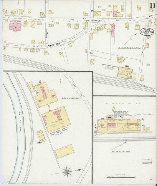 Sanborn Fire Insurance Map from Grafton, Taylor County, West Virginia (1906), Sheet #0011 - Historic Sanborn Fire Insurance Map Print, vintage old map wall art, antique decor, genealogy gift, West Virginia West Virginia map
