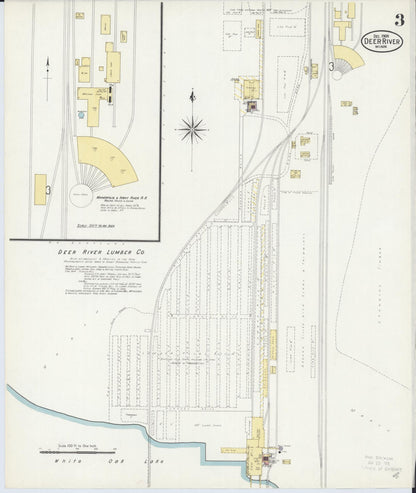 Sanborn Fire Insurance Map from Deer River, Itasca County, Minnesota (1908), Sheet #0003 - Complete Map Set gallery image, historic Sanborn map, vintage wall art, Minnesota Minnesota