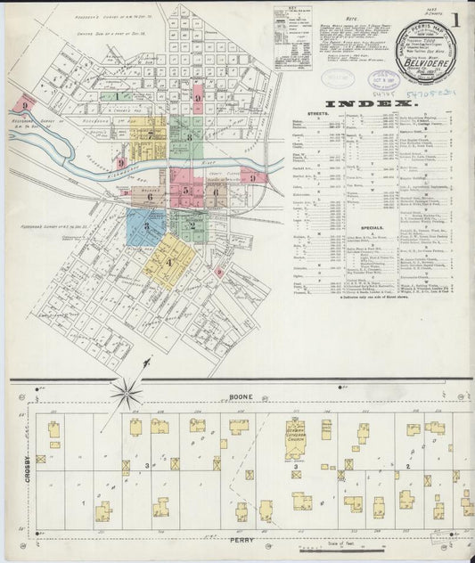 Sanborn Fire Insurance Map from Belvidere, Boone County, Illinois. (1897) – Map View