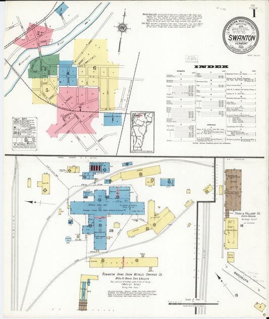 Sanborn Fire Insurance Map from Swanton, Franklin County, Vermont (1920), Sheet #0001 - Complete Map Set gallery image, historic Sanborn map, vintage wall art, Vermont Vermont