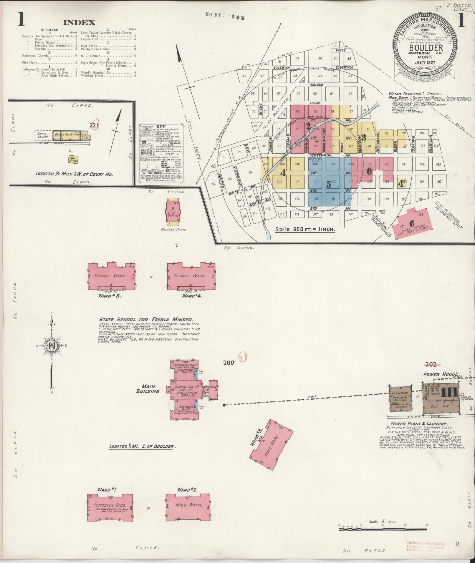 Sanborn Fire Insurance Map from Bonner, Missoula County, Montana (1932), Sheet #0001 - Complete Map Set gallery image, historic Sanborn map, vintage wall art, Montana Montana