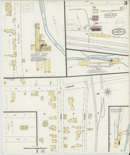 Sanborn Fire Insurance Map from Hancock, Delaware County, New York (1897), Sheet #0003 - Complete Map Set gallery image, historic Sanborn map, vintage wall art, New York New York