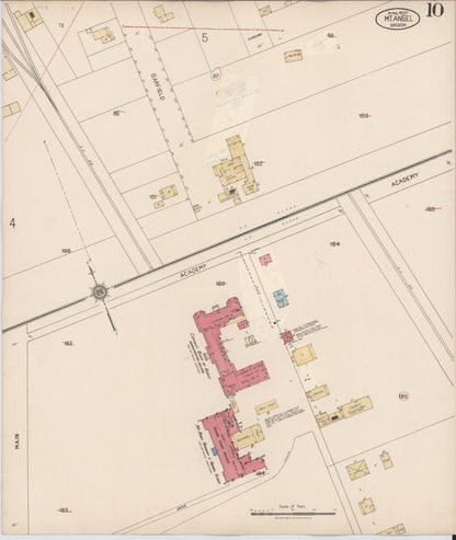 Sanborn Fire Insurance Map from Mount Angel, Marion County, Oregon (1931), Sheet #0010 - Complete Map Set gallery image, historic Sanborn map, vintage wall art, Oregon Oregon